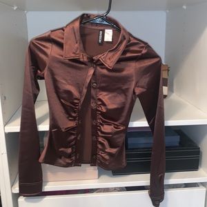 Chocolate brown blouse